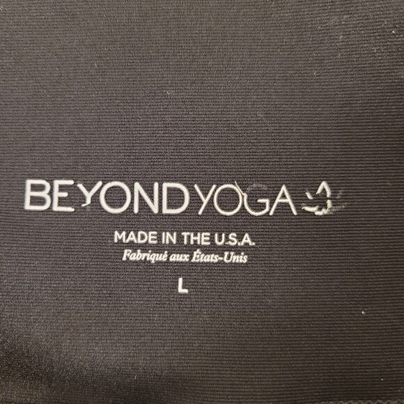 Beyond Yoga Alloy Ombre High-Waisted Midi Leggings Size L Black/Gunmetal Shiny - Picture 7 of 11